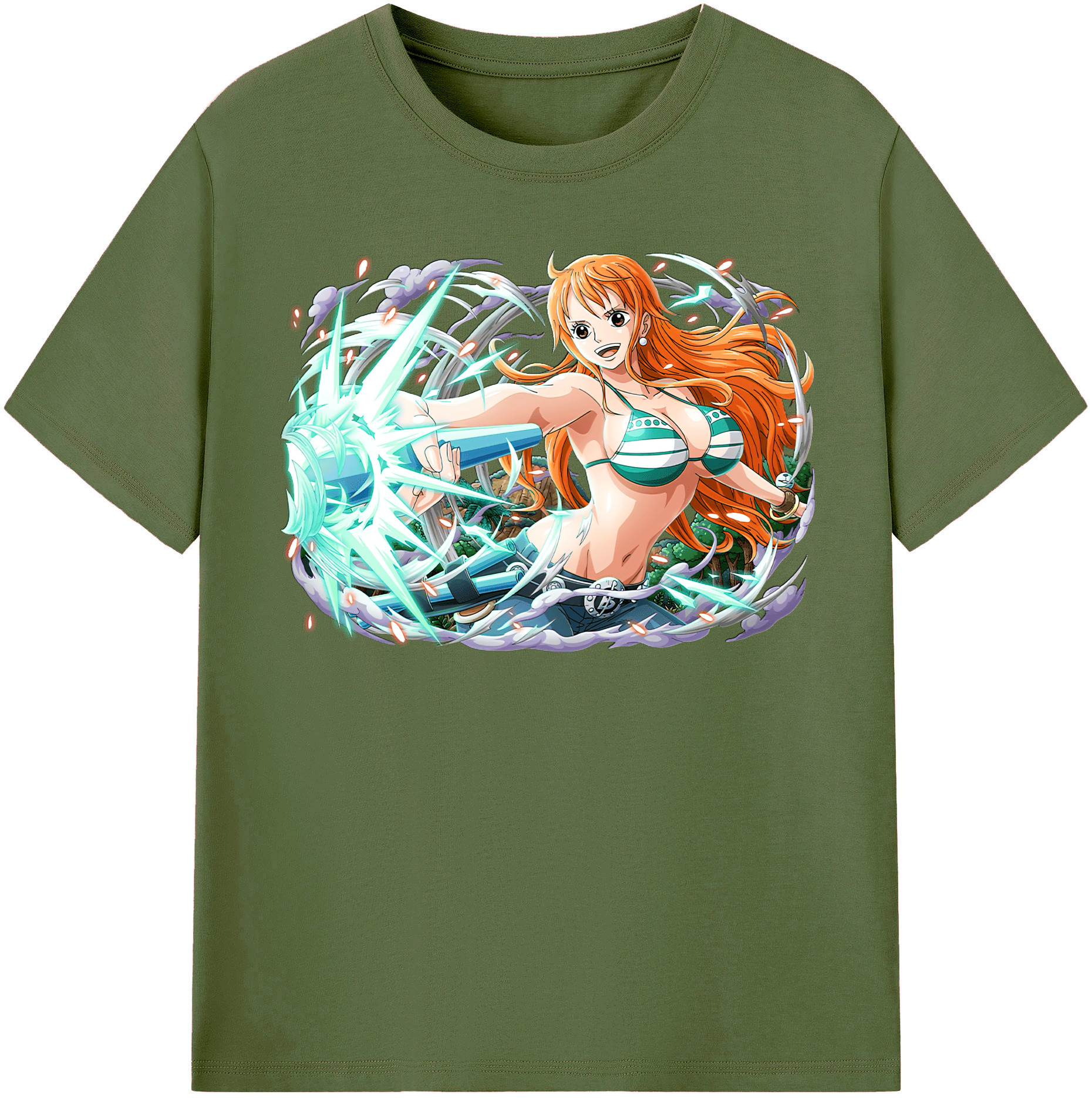 ワンピース ナミ ONE PIECE Nami 綿100％半袖Tシャツ（フロントプリント）